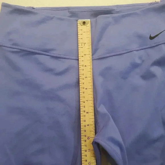 Nike Dri Fit Mid-Rise Size XL Tight Fit Crop Training Pants DD1813-500 Purple - Picture 8 of 16